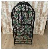 FREE-STANDING ARCH TOP METAL WINE RACK;