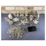 BOX LOT ASSORTED CHRISTMAS Dï¿½COR- CLEAR &