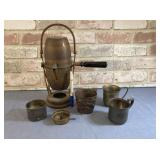 BOX LOT: ANTIQUE  FLIP COFFEE MAKER