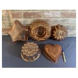 SELECTION OF 5 COPPER COLORED METAL GELATIN