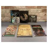 BOX LOT: VIDEO GAME MANUALS & PC GAME DISKS