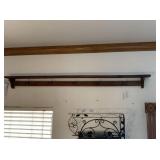 (2 PCS) WOODEN WALL SHELVES WITH WOOD PEGS