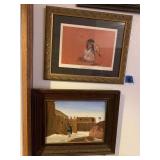 (2 PCS) FRAMED SOUTHWESTERN ART - 1 PRINT