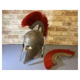 SPARTAN WARRIOR STYLE HELMET WITH EXTRA PLUME;