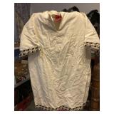 BEIGE MEDIEVAL COSTUME TUNIC WITH V-NECKLINE AND