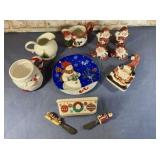 BOX LOT: 12 PCS OF ASSORTED SANTA AND SNOWMAN