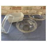 (2 PCS) SET OF 2 VINTAGE PYREX MIXING BOWLS IN