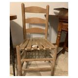 VINTAGE SLATTED  LADDERBACK CHAIR