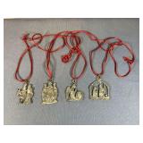 VINTAGE PEWTER NATIVITY SCENE CHRISTMAS