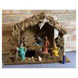 NATIVITY SET WITH A STABLE, 12 PCS TOTAL