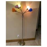 FLOOR LAMP WITH 5 ASSORTED COLOR SHADES;