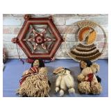 BOX LOT: 5 PCS INDIAN YARN ART - YARN MANDALAS &