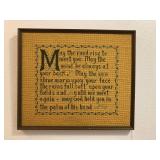 FRAMED NEEDLE POINT IRISH BLESSING