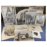 SELECTION OF ASSORTED UNFRAMED, SIGNED PRINTS