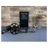 2 BOXES: ASSORTED WINE HOLDERS, GIFT BOXES &
