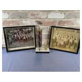 (3 PCS) 2 FRAMED SAM HOUSTON RIFLE DRILL TEAM