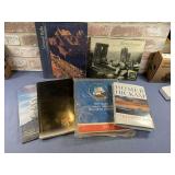 BOX LOT OF ASSORTED BOOKS- TRAVEL, NOVELS & MORE