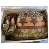 STAR BEDSPREAD WITH 2 PILLOW SHAMS; THERE ARE