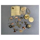 BAGGED LOT: SELECTION OF ASSORTED LAPEL PINS