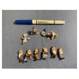 BAGGED LOT: 9 PCS- MINIATURE  DISNEY  FIGURES: