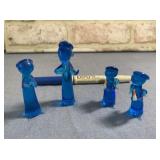 BAGGED LOT: 4 PCS GLASS ANGEL FIGURINES