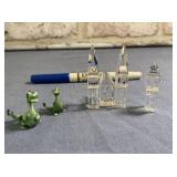 BAGGED LOT: 4 PCS- 2 SWAROVSKI CRYSTAL CITY