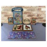BOX LOT: ASSORTED WALL Dï¿½COR & TRIVETS