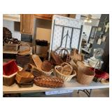 LARGE SELECTION OF WOVEN BASKETS-NICE