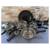 BOX LOT: ASSORTED POTS & PANS AND MORE