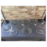 GROUPING OF ASSORTED PYREX PIE PLATES,