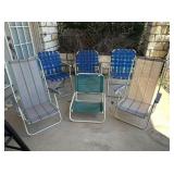 6 PCS: ASSORTED WEBBED AND OTHER FOLDING AWN