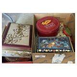 2 BOXES: SELECTION OF ASSORTED METAL TINS
