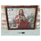 VINTAGE FRAMED PRINT OF JESUS AS THE GOOD