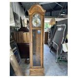 RIDGEWAY GRANDFATHER CLOCK, 77" TALL; WEIGHTS