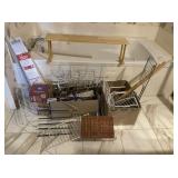 2 BOXES: ASSORTED SHELF AND CABINET RACKS, NIB