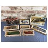 10 PCS ASSORTED TRAIN RELATED ITEMS: TRAIN CARS,