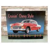 METAL "1955 CHEVY  BEL AIR" DECORATIVE ADVERTISING