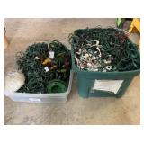 2 PLASTIC TUBS: LARGE SELECTION OF CHRISTMAS