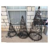 3 PCS: GRADUATED SIZES CONE SHAPED GRAPEVINE