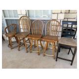 GROUP LOT: 5 ASSORTED BAR STOOLS- ALL WITH BACKS