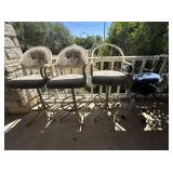 (4 PCS) 3 MATCHING BARSTOOLS WITH UPHOLDERED