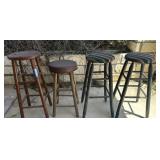 4 PCS: ASSORTED BARSTOOLS, NONE WITH BACKS
