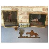 BOX LOT: ASSORTMENT OF COWBOY AND MEXICAN ART