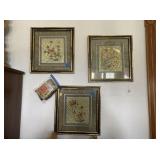 3 FRAMED VINTAGE MID CENTURY CHINESE HAND-