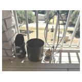 GROUPING: BRASS PLANTER, LARGE COAL SCUTTLE