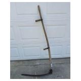 ANTIQUE WOOD & METAL SCYTHE