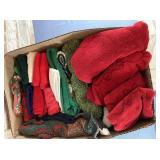 SELECTION OF ASSORTED CHRISTMAS TOWELS AND A RUG