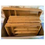BOX LOT: 4 PCS OF ASSORTED BAMBOO DRAWER TRAYS