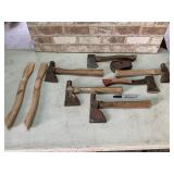 COLLECTION OF 6 VINTAGE  / ANTIQUE HALF-HATCHETS