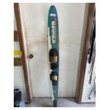 VINTAGE KIDDER XR-1 SLALOM WATER SKI IN TEAL &